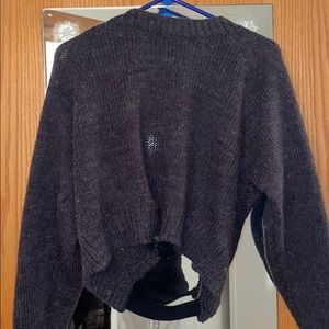 Open back sweater